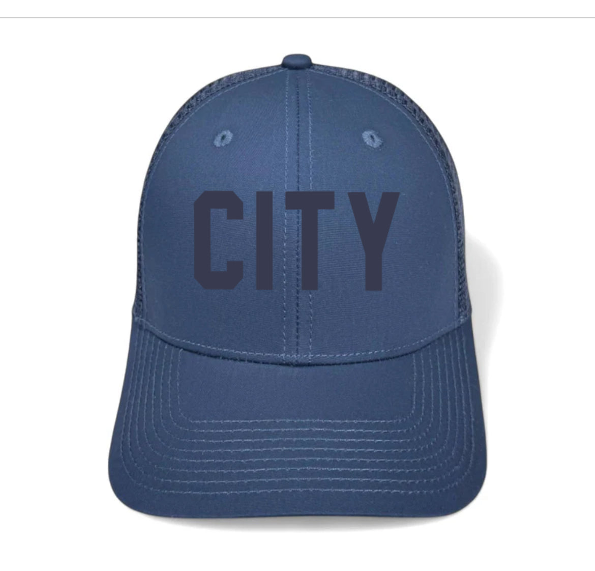 City Trucker Fan Hat- Navy on Navy
