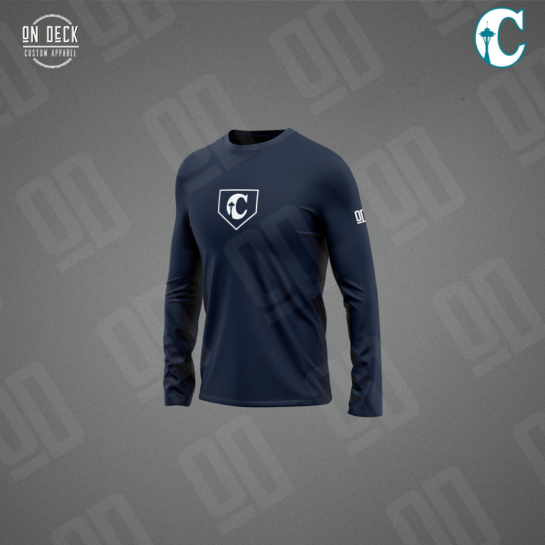 ADULT ATC S350LS Performance Long Sleeve Shirt (Printed Logo)-City Logo Home Plate